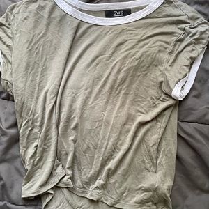 army green t-shirt
